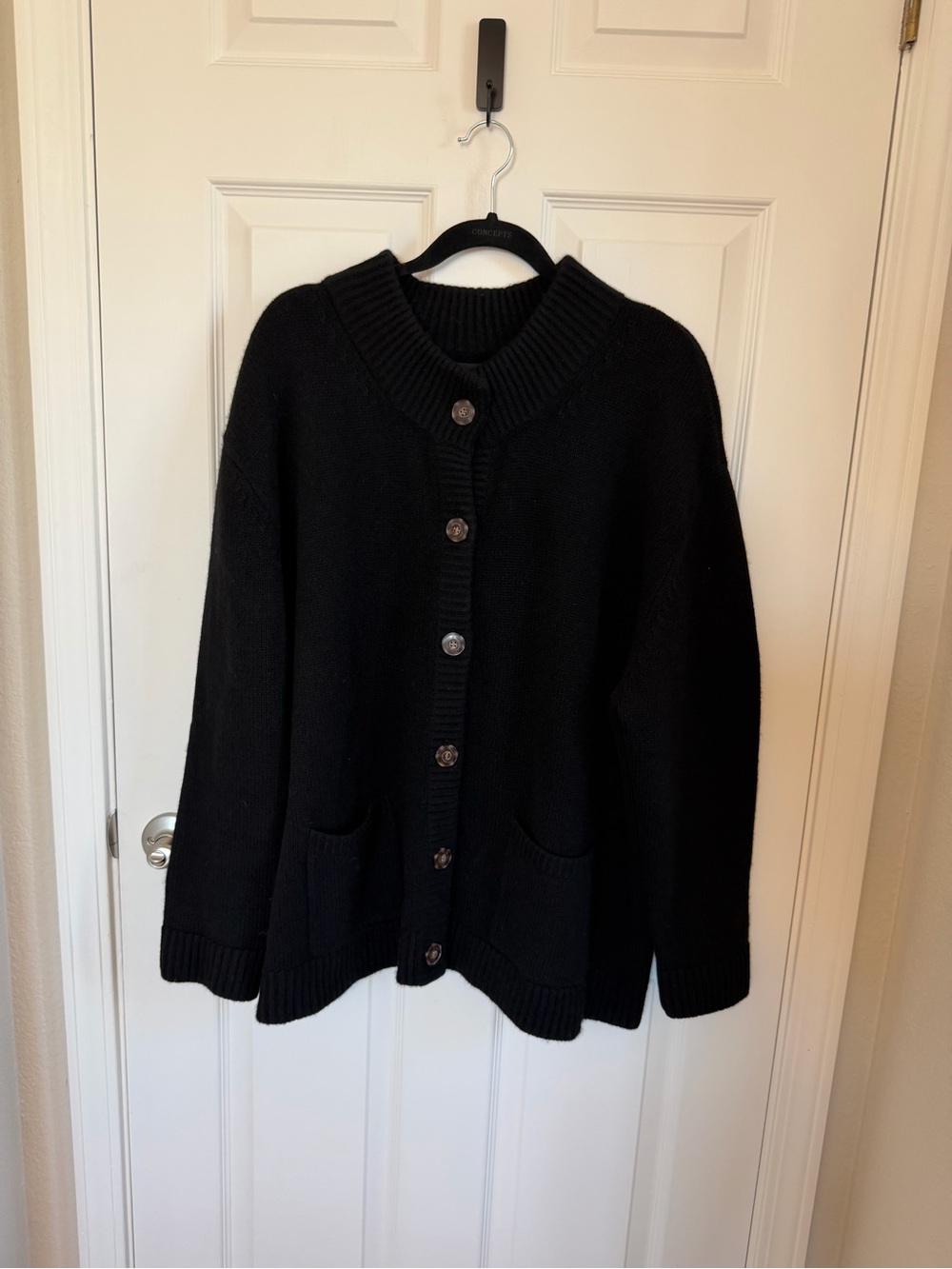 NAADAM Cashmere High Neck Chunky Cardigan, 2X